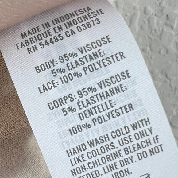 NWT Aerie Ribbed Lace Applique Crop Top / Longline Bralette Medium Sandalwood - Picture 6 of 7